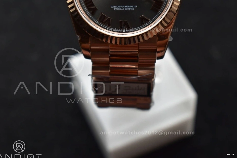 Roman QF Weight) President Grey Dial Best V5 Bracelet Edition vr3255 36 on RG Steel 904L DayDate (Gain 0514